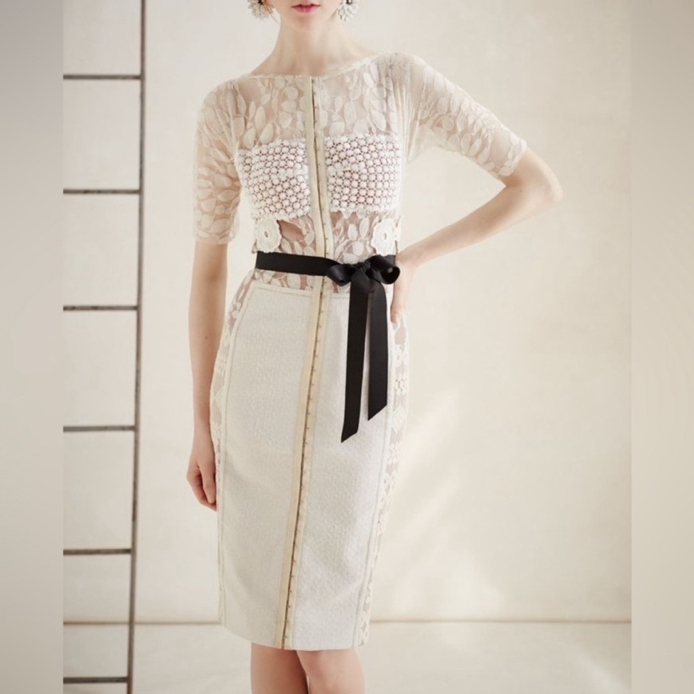 Beguile Byron Lars Carissima Sheath White Lace
Pencil Dress